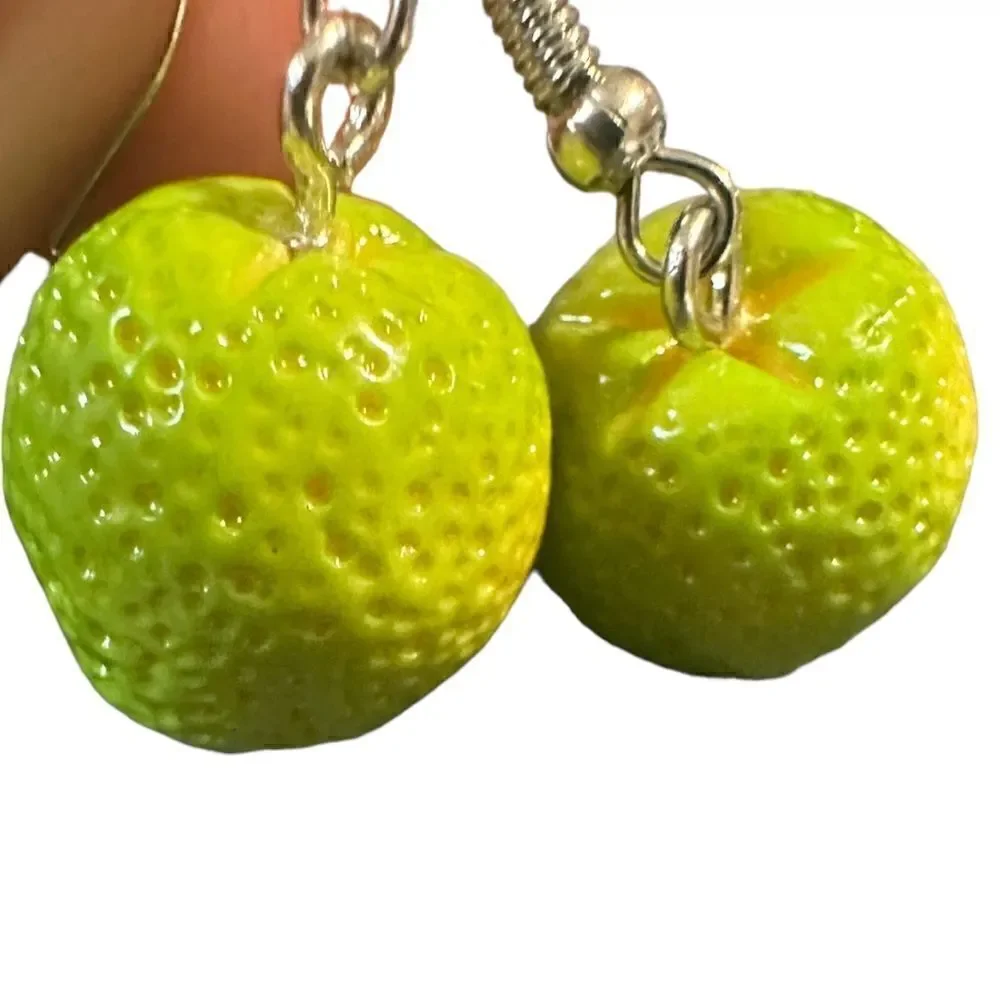 Green orange women's earrings/ kids